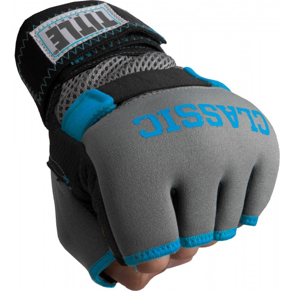

Бинт-перчатки Гелевые TITLE Classic Gel-X Wraps (M) Серые с голубым