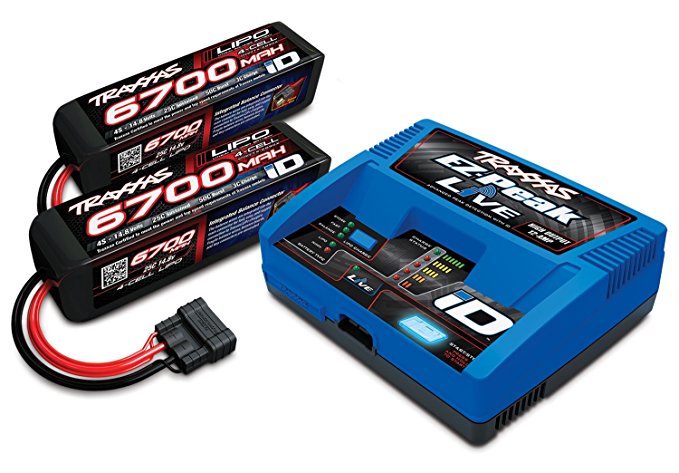 

Комплект Traxxas EZ-Peak Live 100-240 В 12 А 100 Вт 2971 + 2 шт LiPO 14,8 В 6700 мAh 4S 25C 2890X (2993)