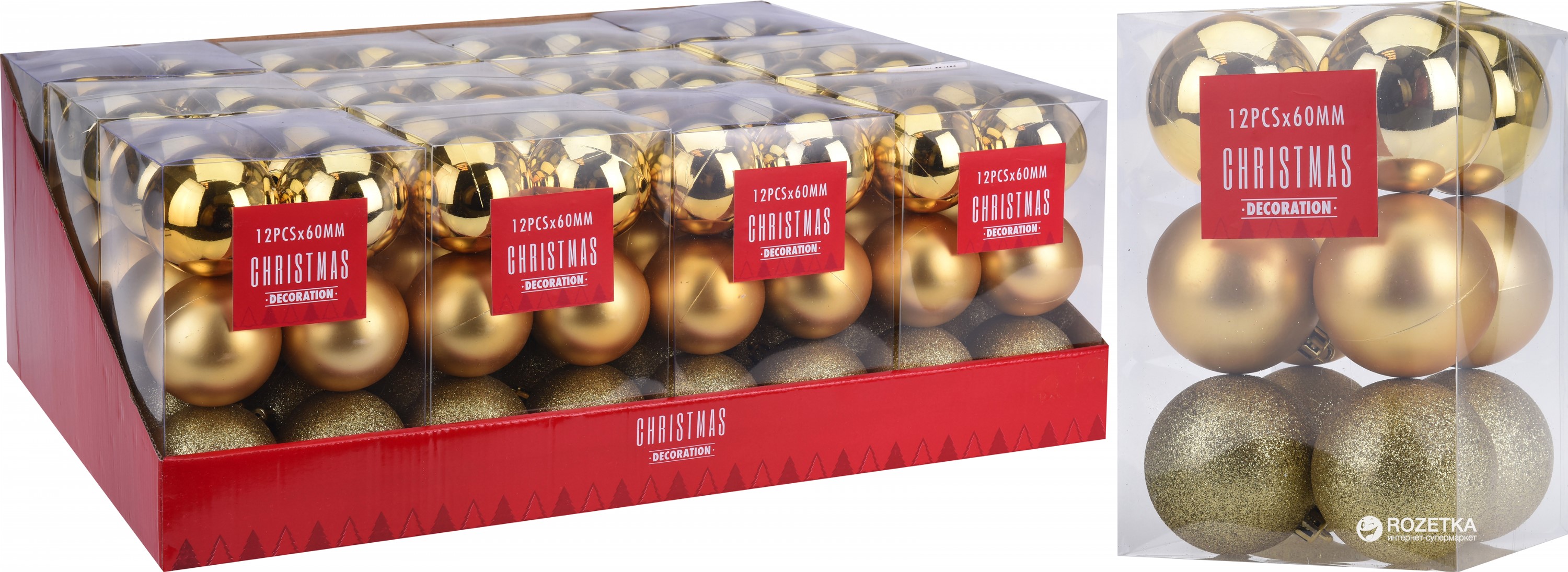 

Набор елочных шаров Christmas Decoration 12 шт (CAN204600)