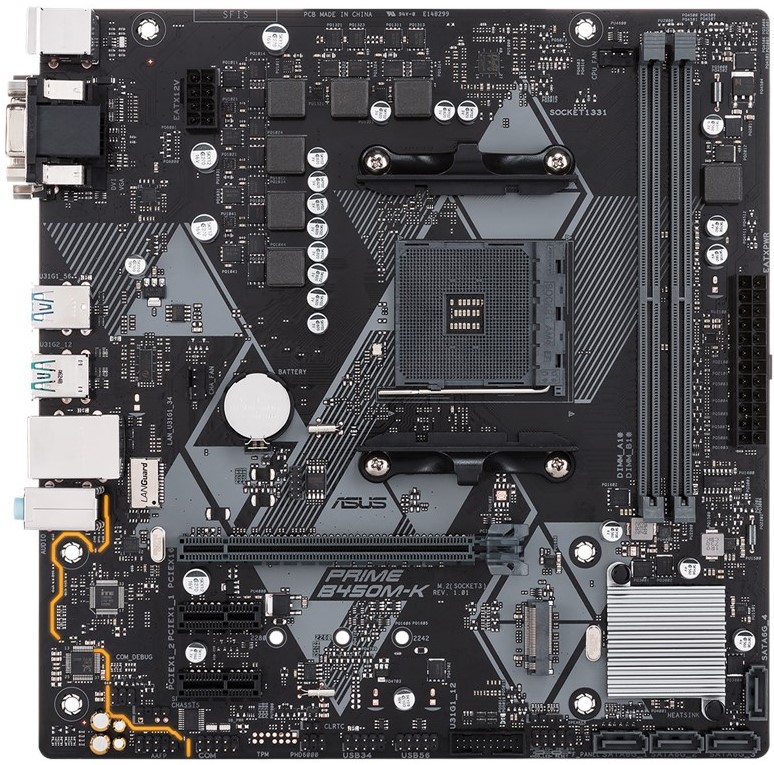 Материнская плата Asus Prime B450M-K (sAM4, AMD B450, PCI-Ex16) – фото ...