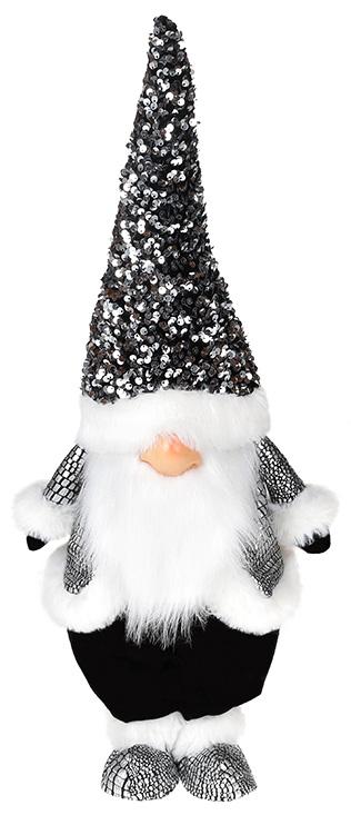 

Мягкая игрушка «Гном Black&White» 22х16х55см в пайетках