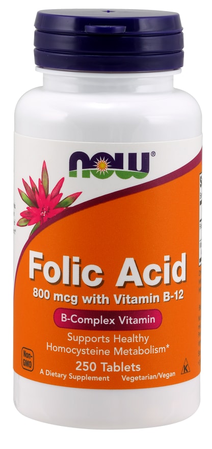 

Витамины NOW Folic Acid 800 mcg with Vitamin B-12 250 таб Без вкуса (714f51)