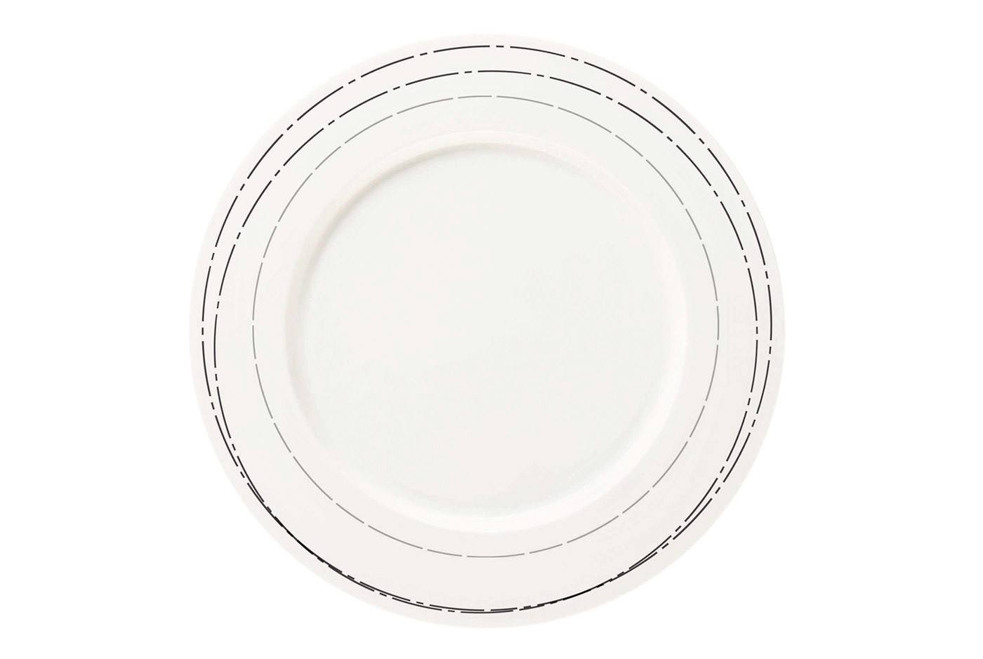 

Тарелка обеденная ASA A table Argent с ободком 19552013