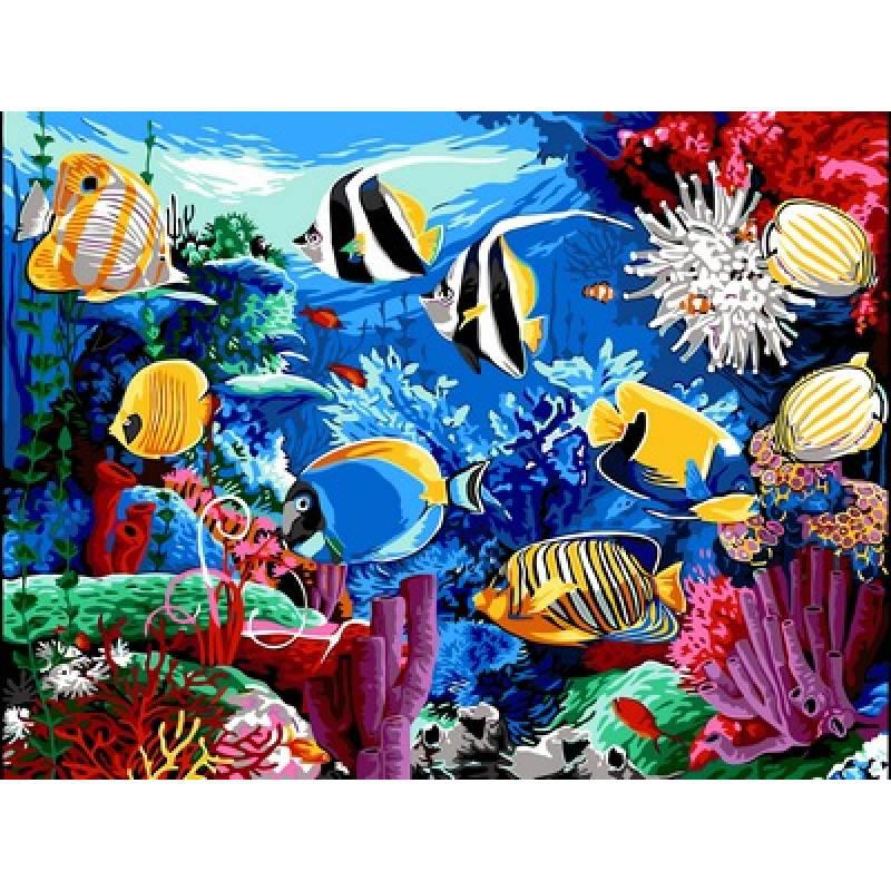 

Картина по номерам VK190 Тропические рыбы, 30x40 см., Babylon