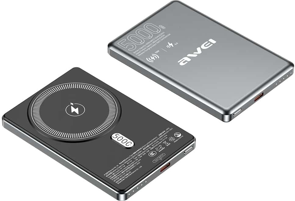 фото Зовнішній акумулятор (павербанк) Awei PA-30 5000mAh Grey
