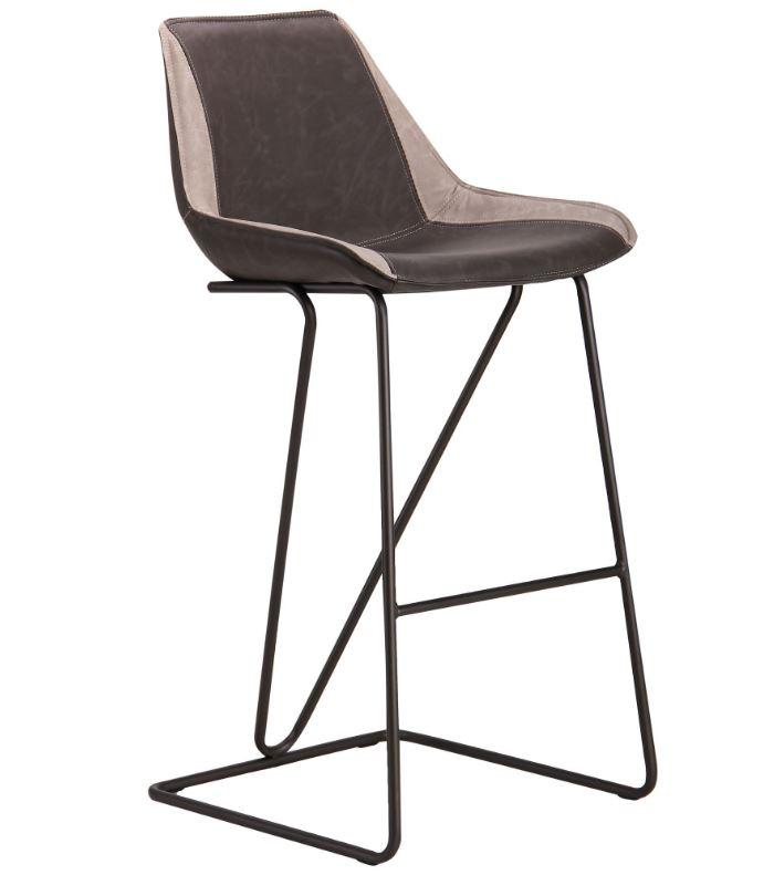 

Стул барный Custer gunmetal металл/кожзаменитель cowboy Dark Gray/Light Gray темно-коричневый/светло-коричневый AMF