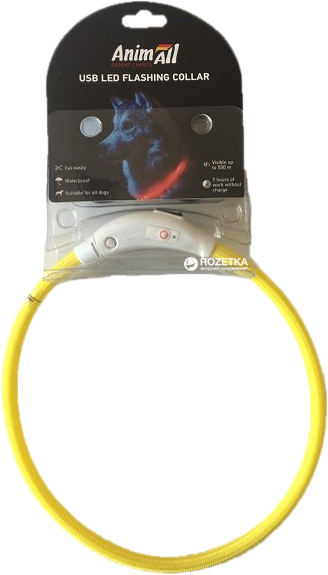 

Ошейник AnimAll LED 50 см желтый