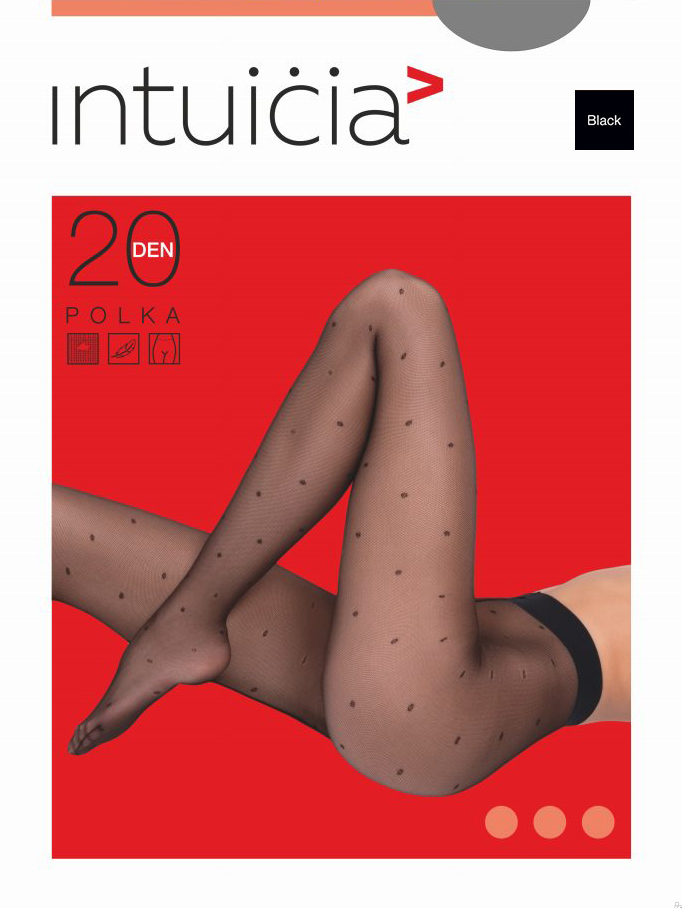 

Колготки Intuicia Polka 20 Den  р Black, Колготки Intuicia Polka 20 Den 2 р Black