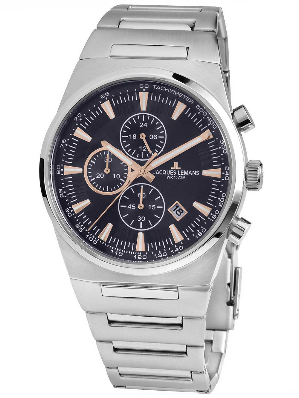 

Часы Jacques Lemans 1-1734B Manchester Chronograph Herren 43mm 10ATM