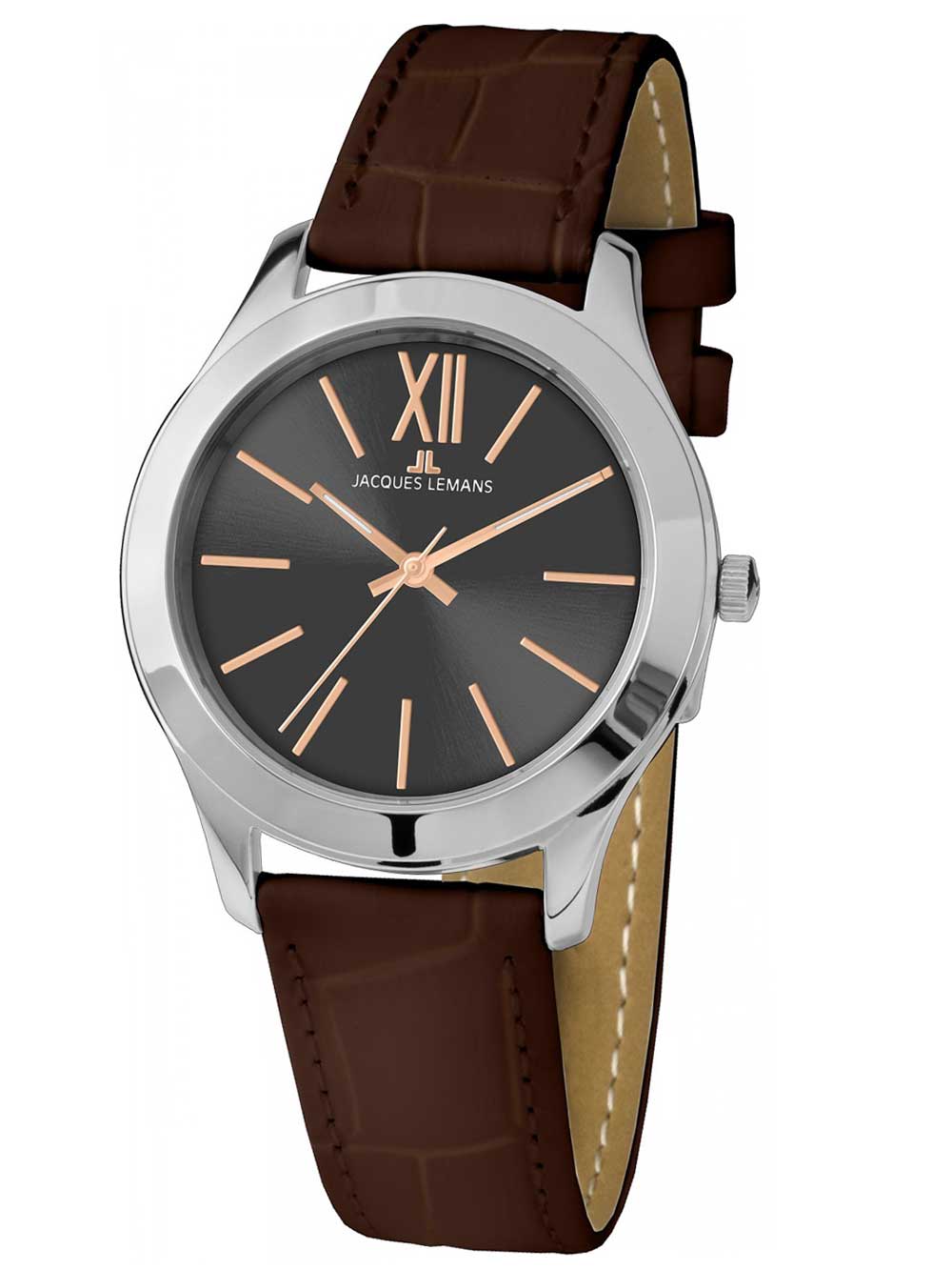 

Часы Jacques Lemans 1-1840ZI Rome Damen 37mm 10ATM