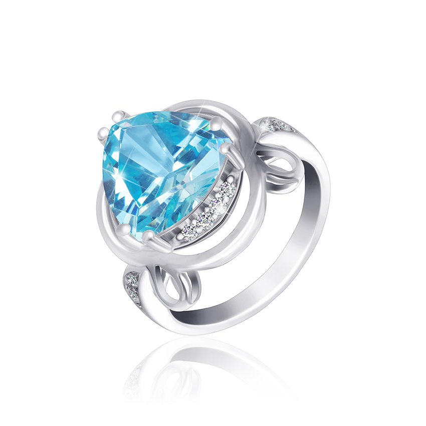 

Серебряное кольцо Silvex925 с фианитом 17.4 мм модели КК2ФТ/381-З