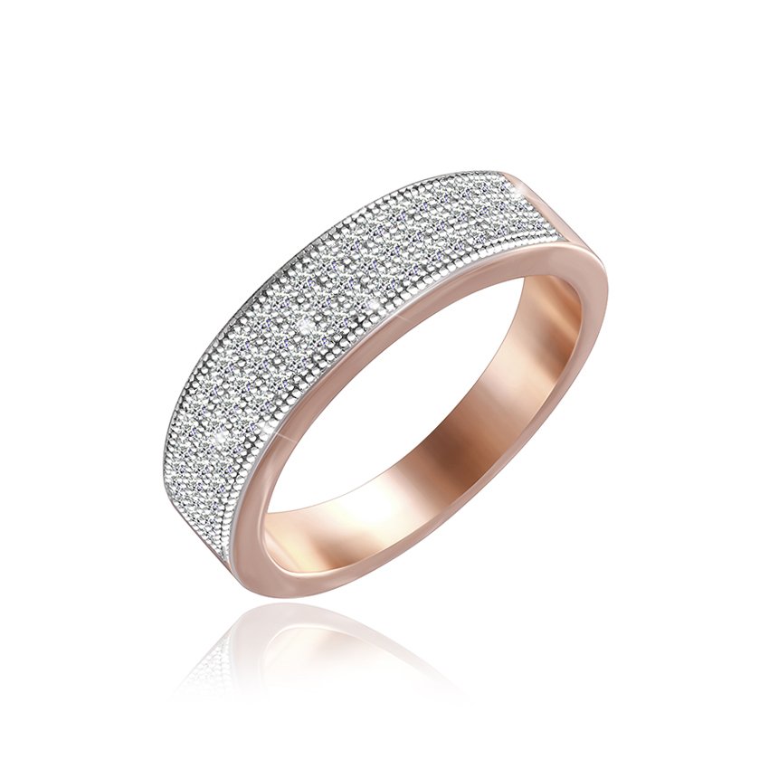 

Серебряное кольцо Silvex925 с фианитом 17.4 мм модели КК3Ф/203-З