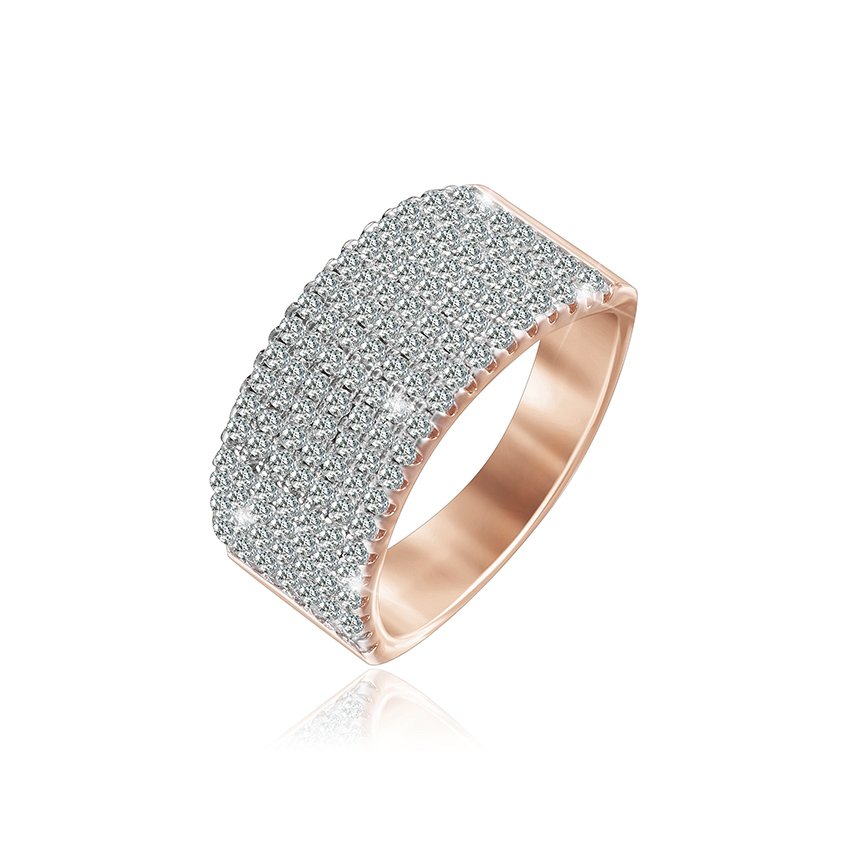

Серебряное кольцо Silvex925 с фианитом 17.1 мм модели КК3Ф/206-Ж