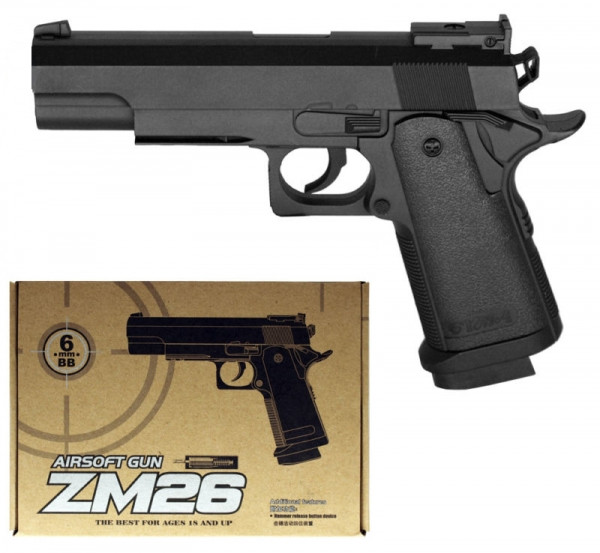 

Пистолет игрушечный CYMA ZM26 с пульками,метал.