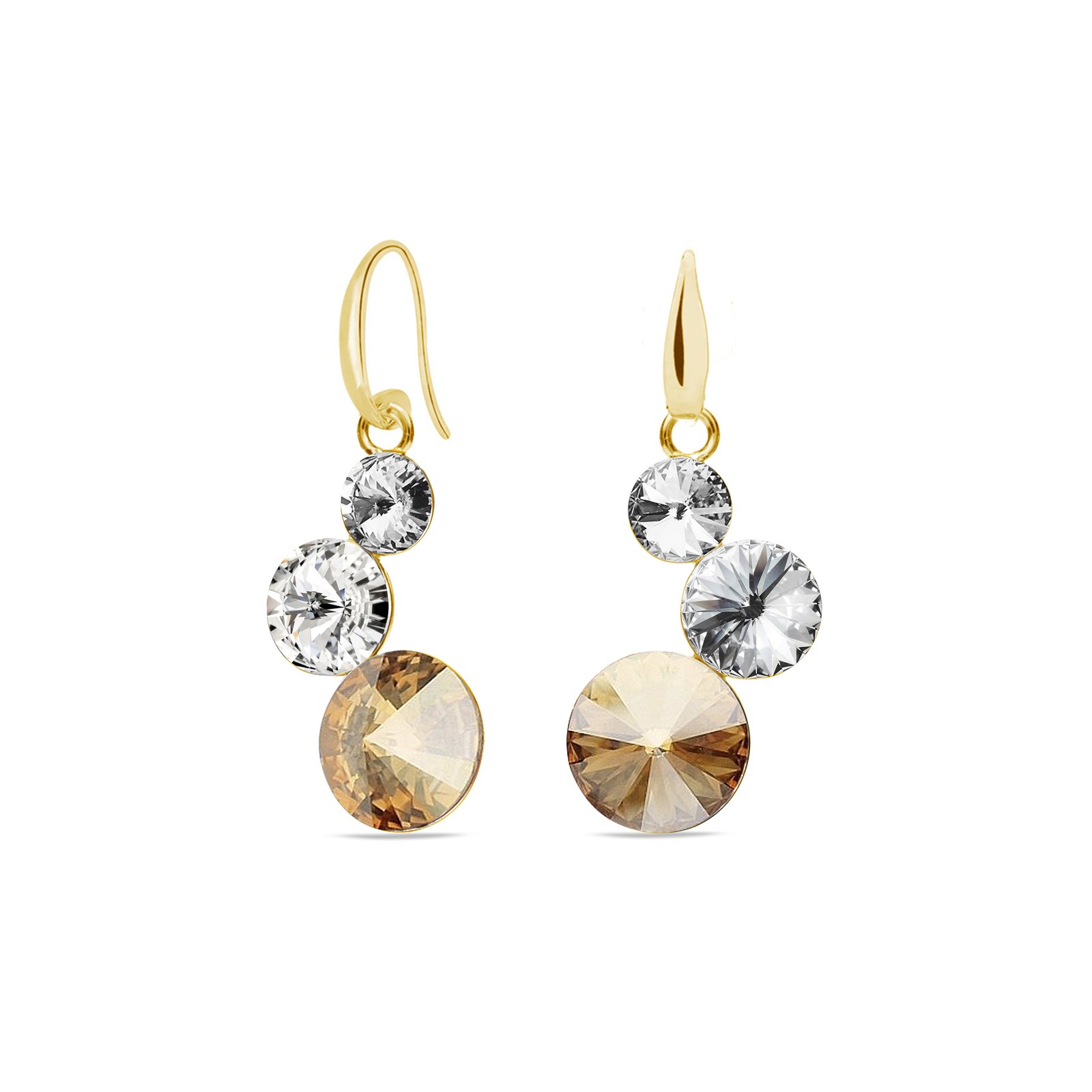 

Серебряные серьги SPARK Lolipop Gold со Swarovski модели KWG11223CGS