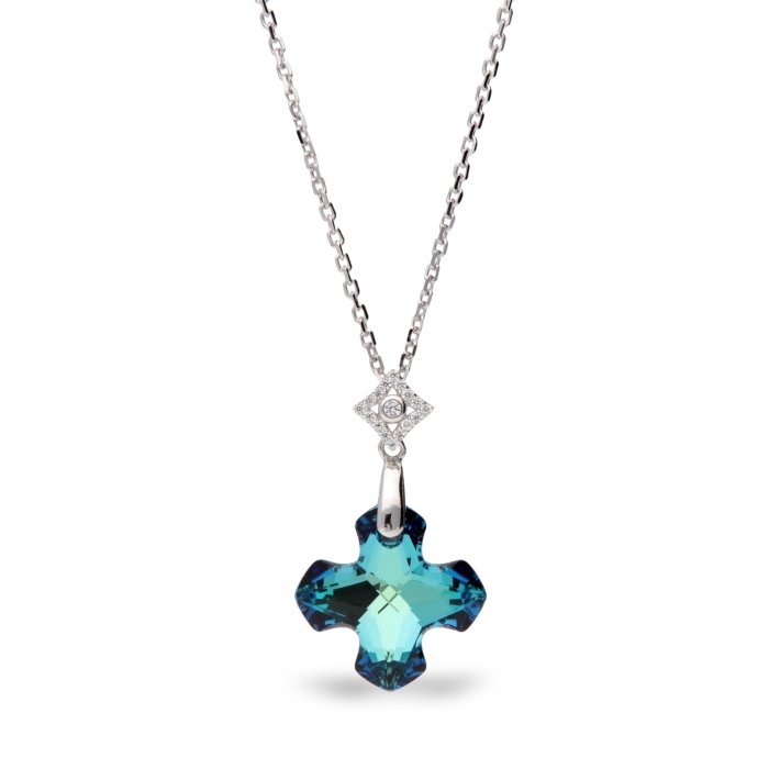 

Серебряный кулон c цепочкой SPARK Greek Cross со Swarovski модели NC686718BB