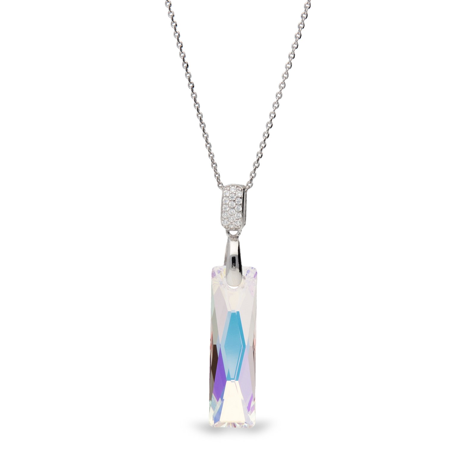 

Серебряный кулон c цепочкой SPARK Queen Baguette со Swarovski модели NC646525AB