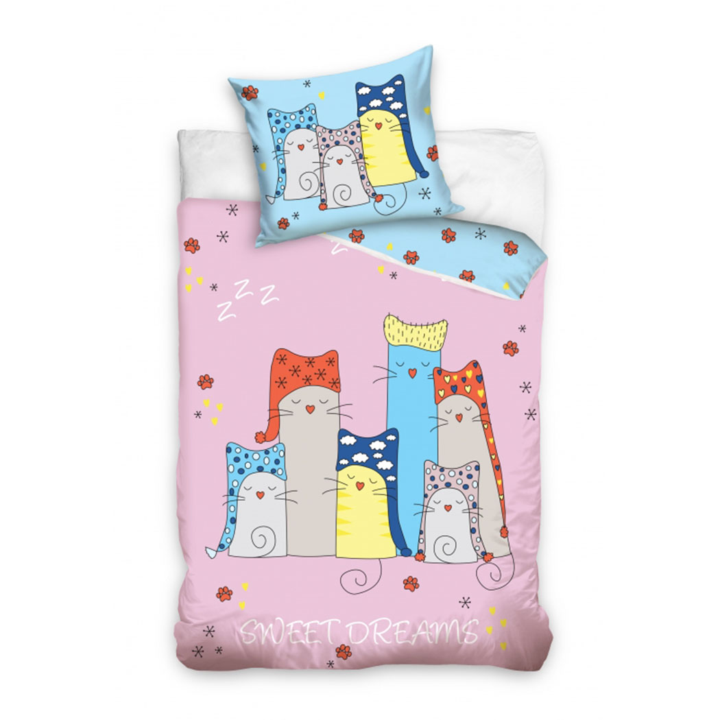 Постельное белье Коты, Кошки (наволочка+пододеяльник) 160x200 см ...