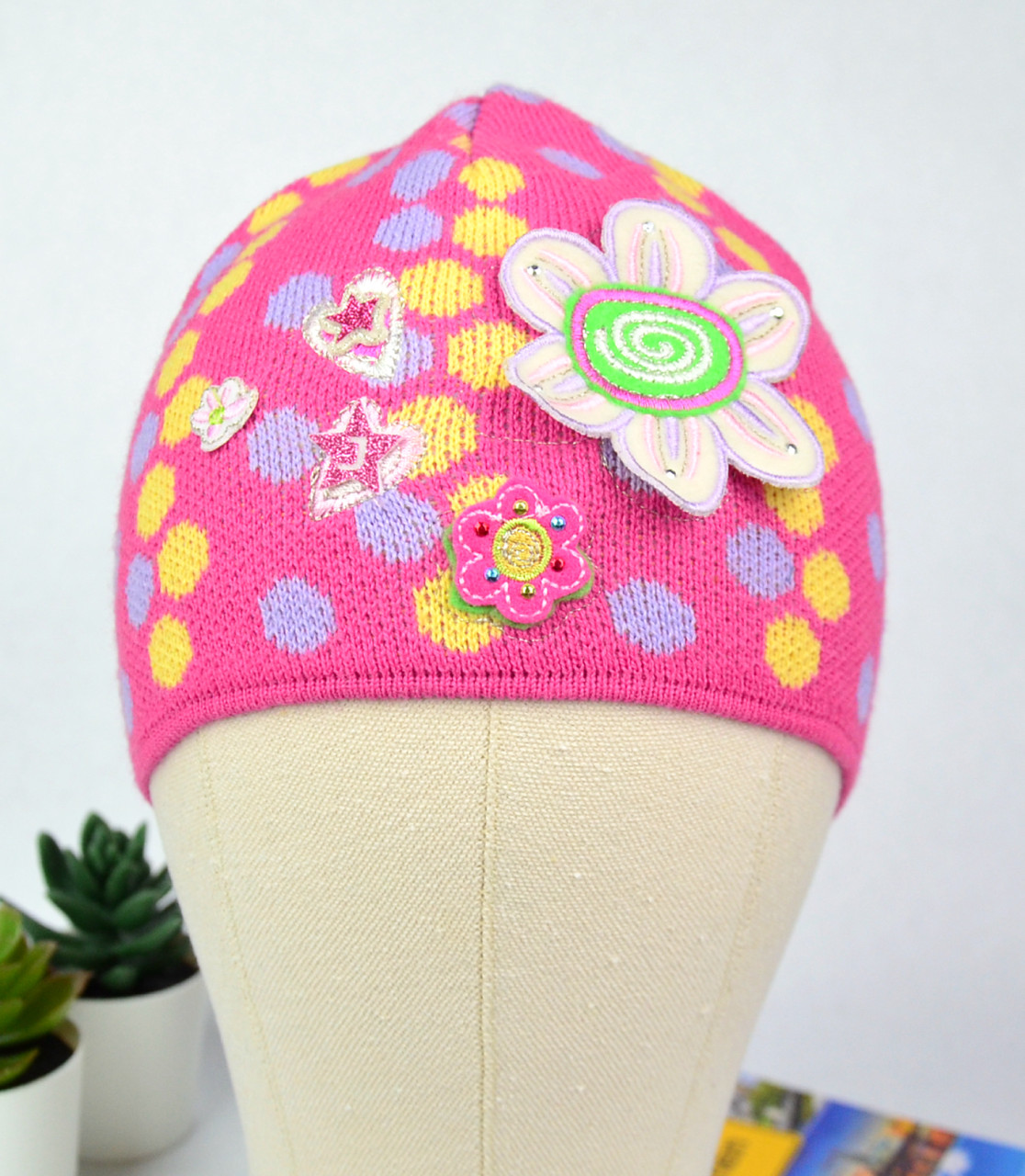 

Шапка Flower 2-8 лет ( 48 - 54 см ) D00607