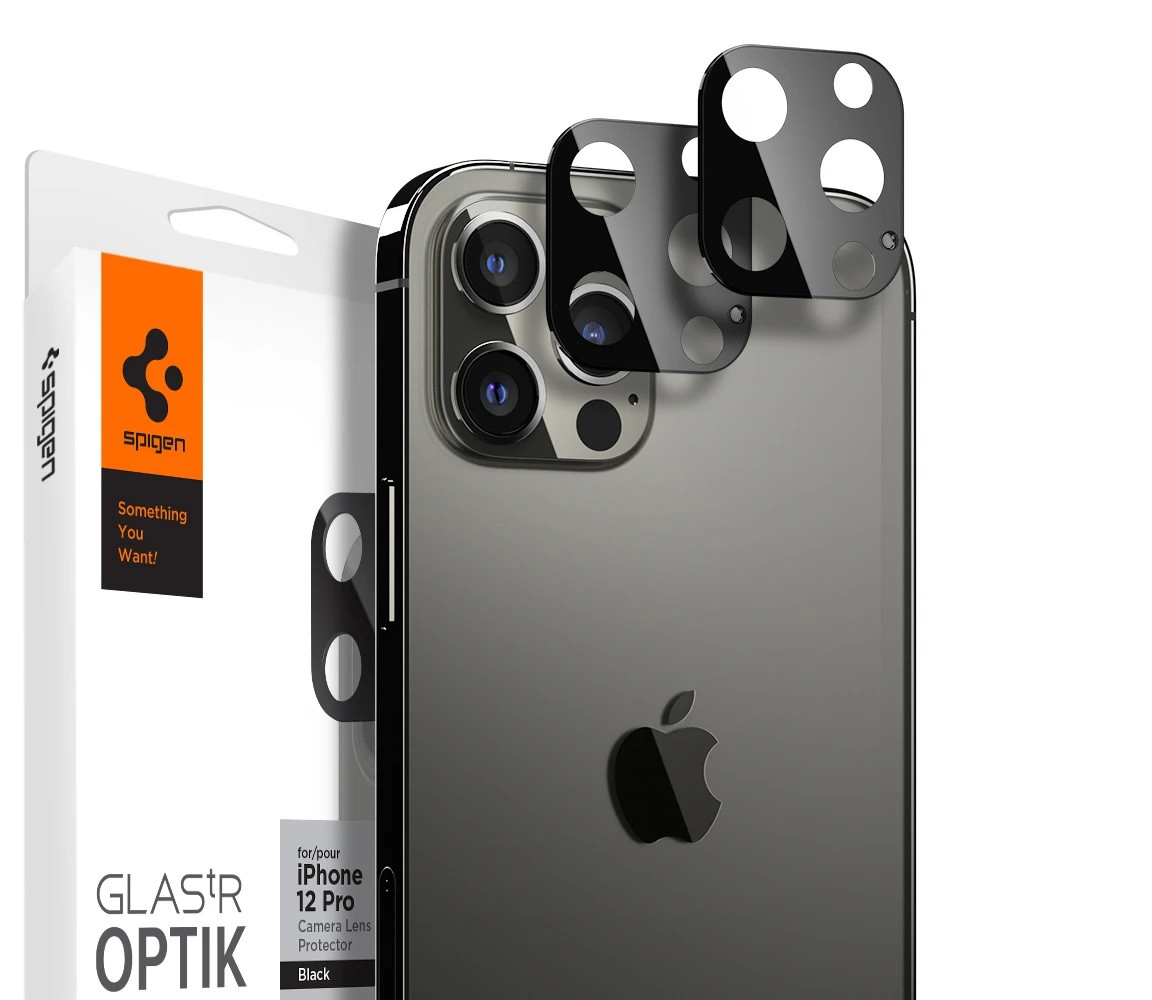 

Стекло на камеру Spigen GlastR Slim Optik Camera Lens 2-Pack для iPhone 12 Pro Black
