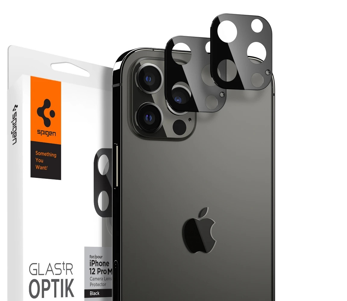 

Стекло на камеру Spigen GlastR Slim Optik Camera Lens 2-Pack для iPhone 12 Pro Max Black
