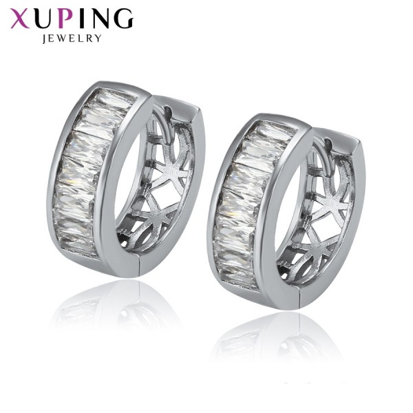 

Серьги Xuping с белыми фианитами родиум 4317000