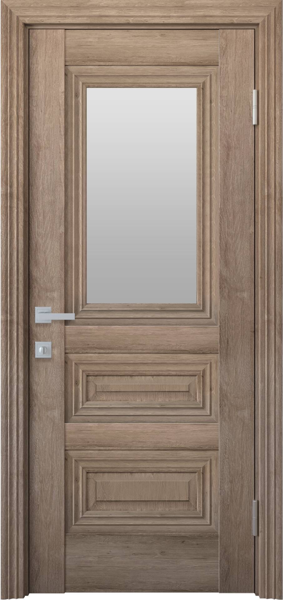 

Двери межкомнатные Новый Стиль Камилла-G-Орех-Европейский Ecowood стекло сатин 800*2000