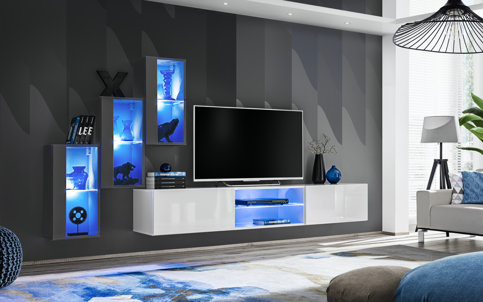 

Меблева стінка Switch XXII ASM 27 GW SW22 графіт/ білий