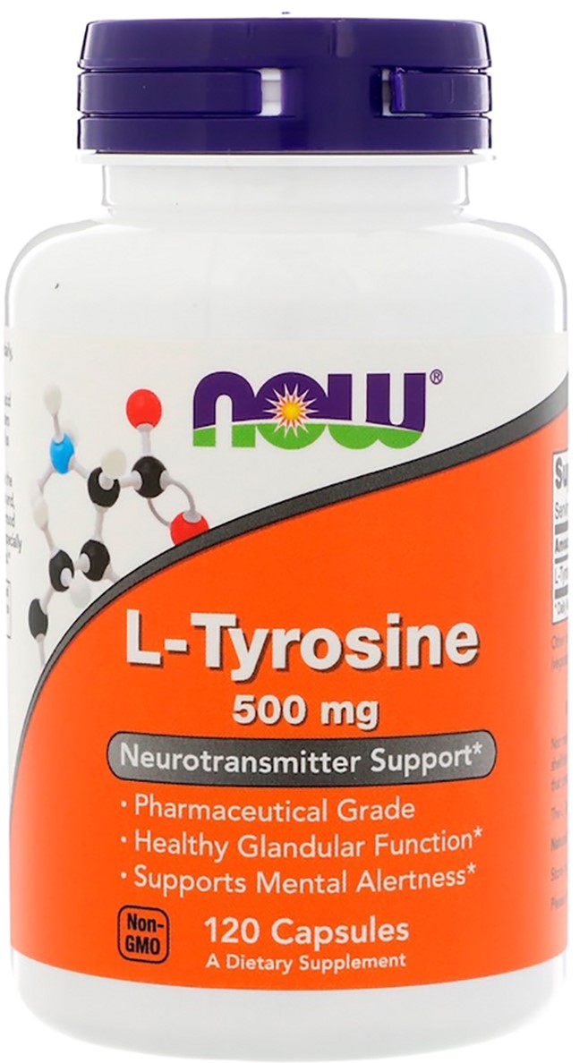 Акція на Аминокислота Now Foods L-Тирозин 500 мг 120 капсул (733739001627) від Rozetka UA