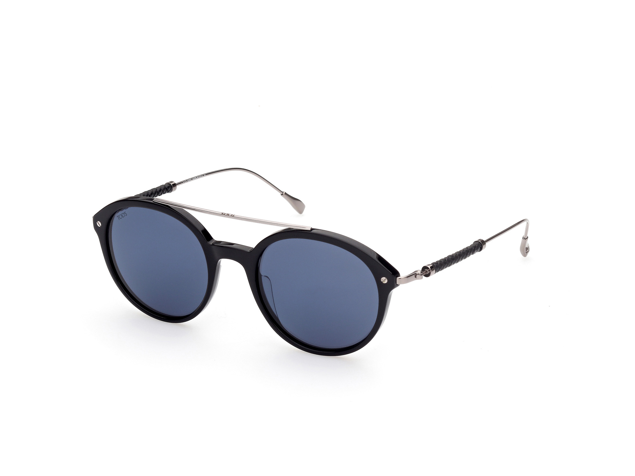 

Cолнцезащитные очки TODS TO0285 shiny black / blue mirror