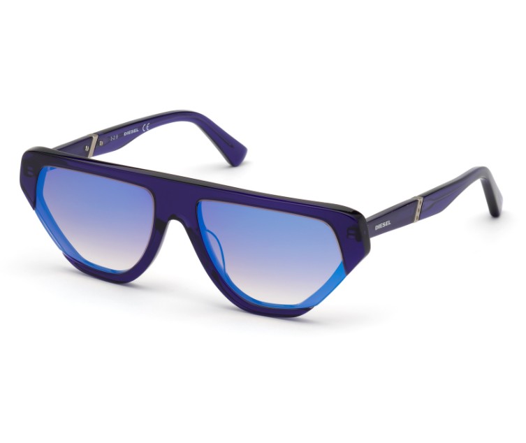 

Cолнцезащитные очки Diesel DL0322 90X - shiny blue / blue mirror