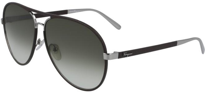 

Cолнцезащитные очки Salvatore Ferragamo SF236SL 067 RUTHENIUM/BROWN LEATHER