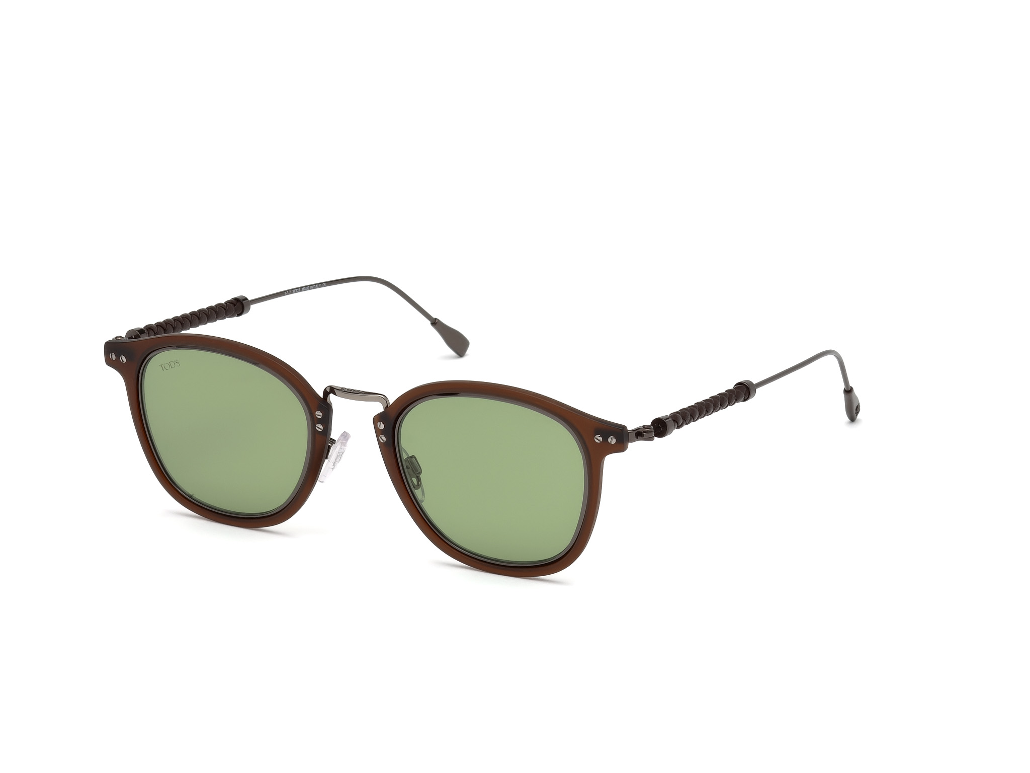 

Cолнцезащитные очки TODS TO0218 matte light brown / green