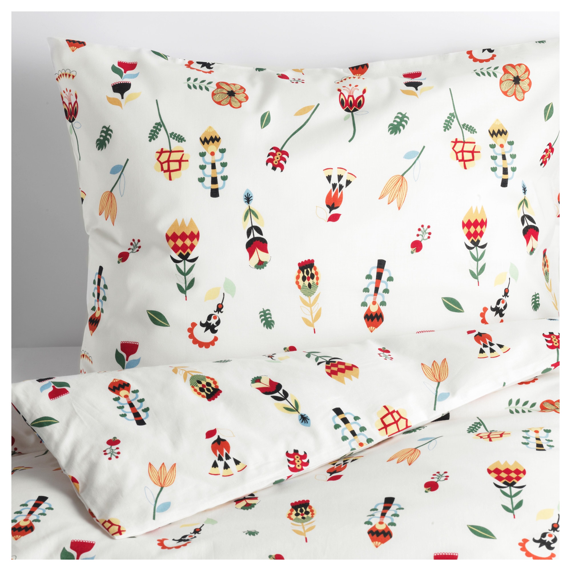 Комплект постельного белья IKEA ROSENFIBBLA 200х220 см цветочный узор ...