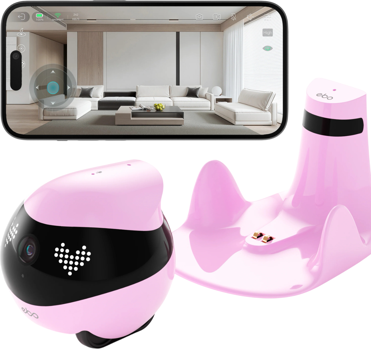 IP-камера Enabot EBO Air 2 Robin Pink (WH287322P)