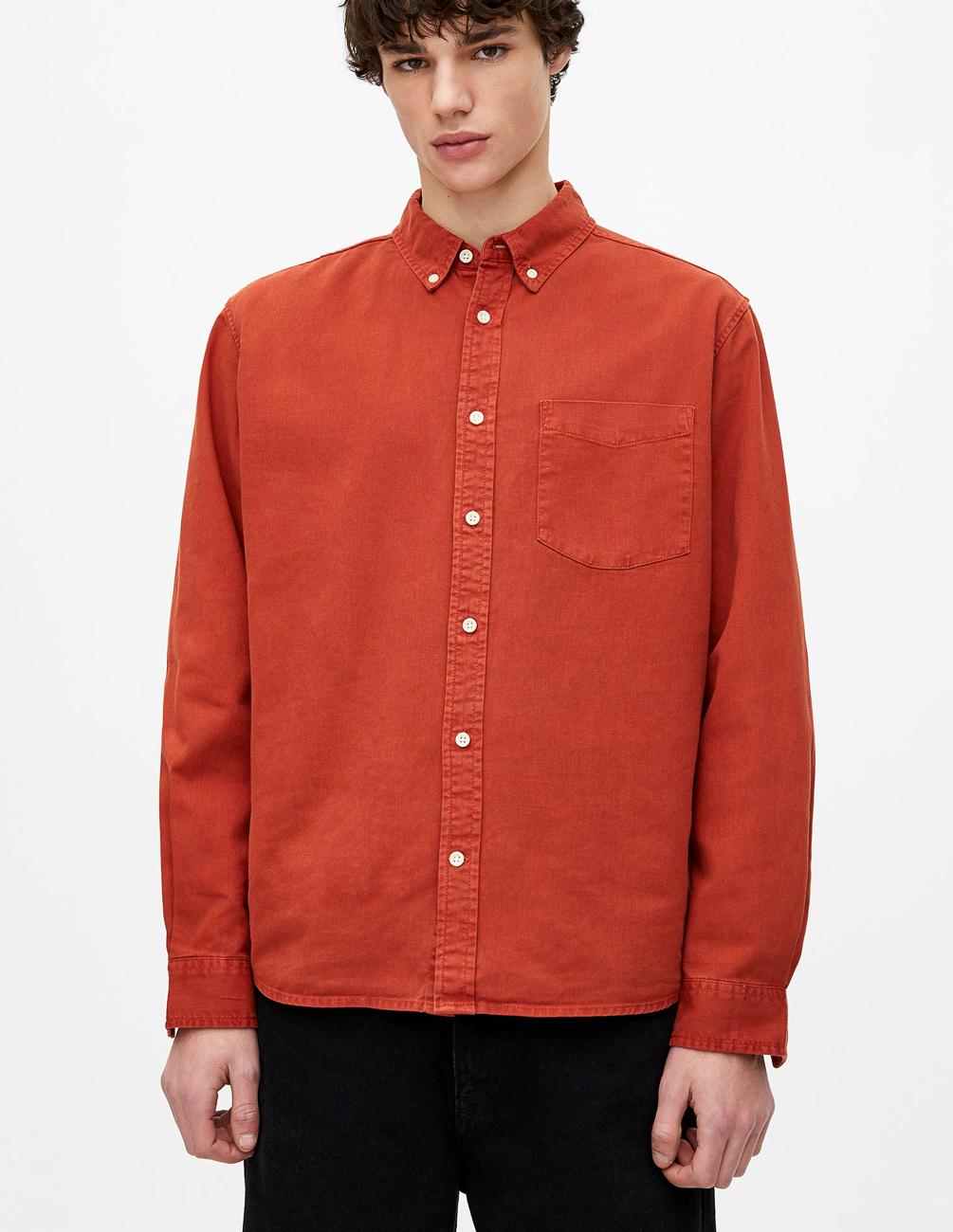

Рубашка д/р PULL & BEAR М0105719 (5470/521/614) цвет коричневый L