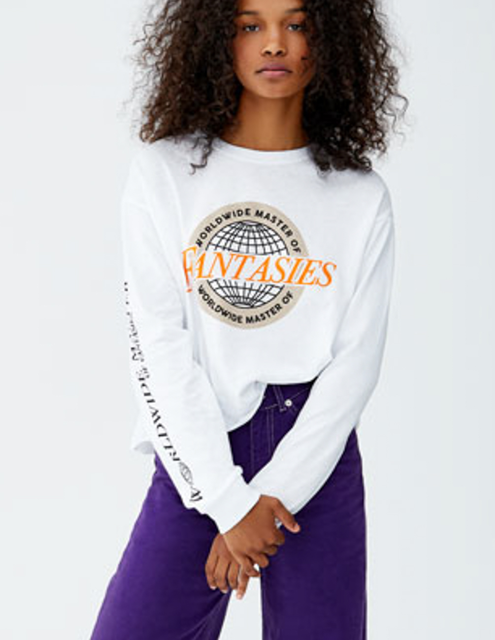 

Лонгслив PULL & BEAR Ж1052932 (9245/306/805) цвет белый XS