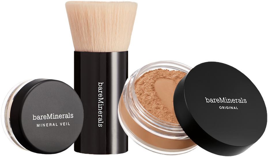 Zestaw kosmetyków do makijażu bareMinerals The Original Medium Tan Podkład SPF 15 8 g + Pędzel + Puder utrwalający 0.75 g (194250115314)