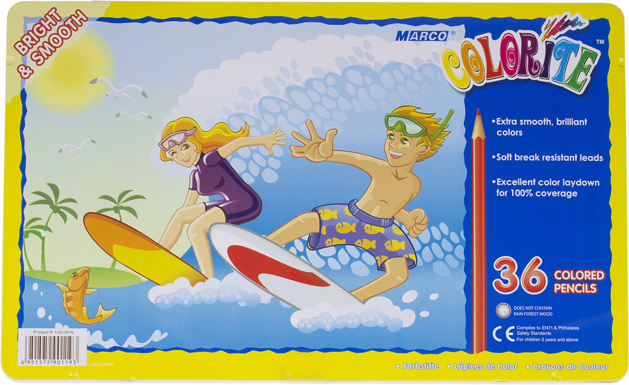 

Олівці кольор. 36 кольор. "Marco" №1100-36TN метал. уп.(4)(24)