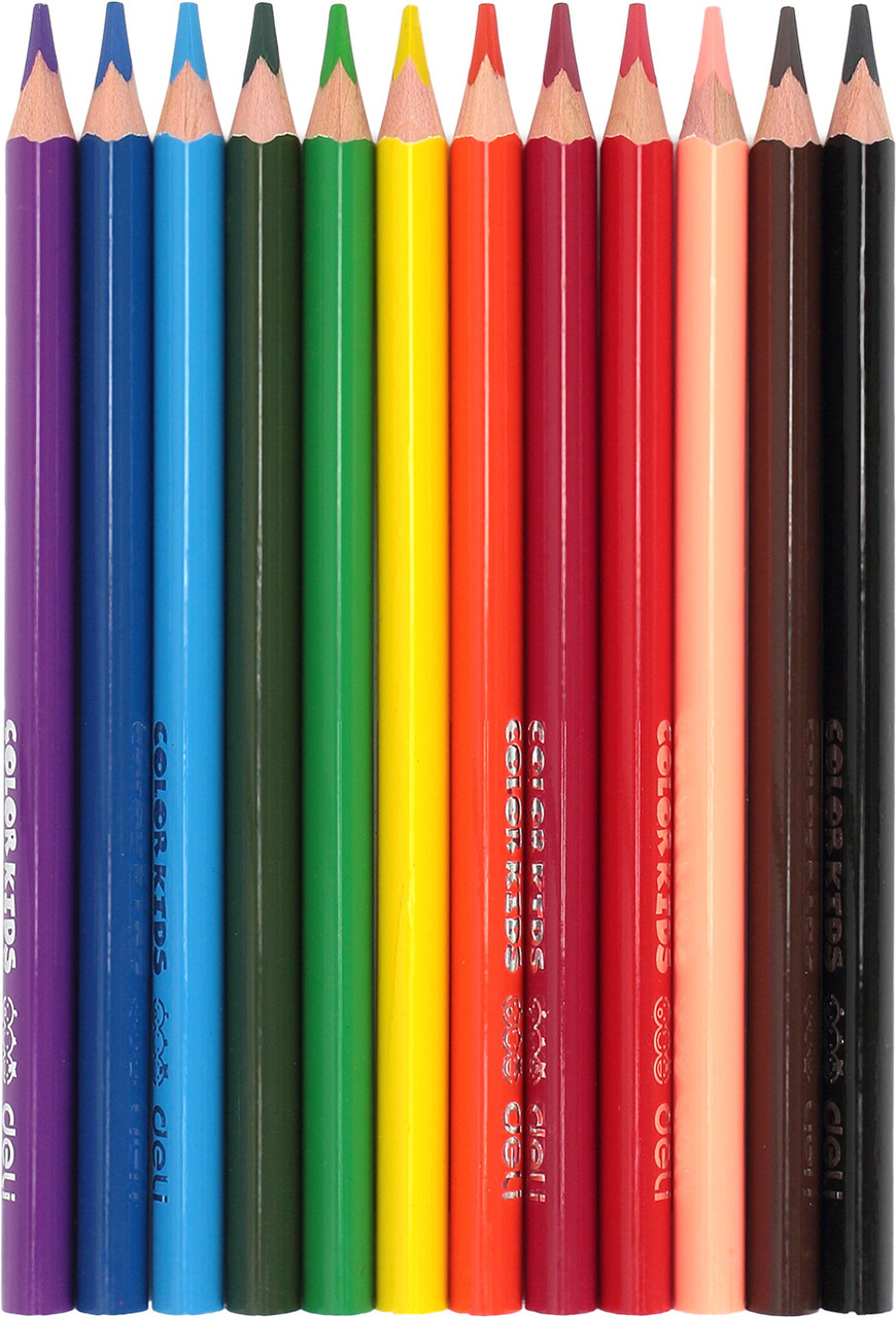 Deli Colour Kids 12 Jumbo Colour Pencils EC00600