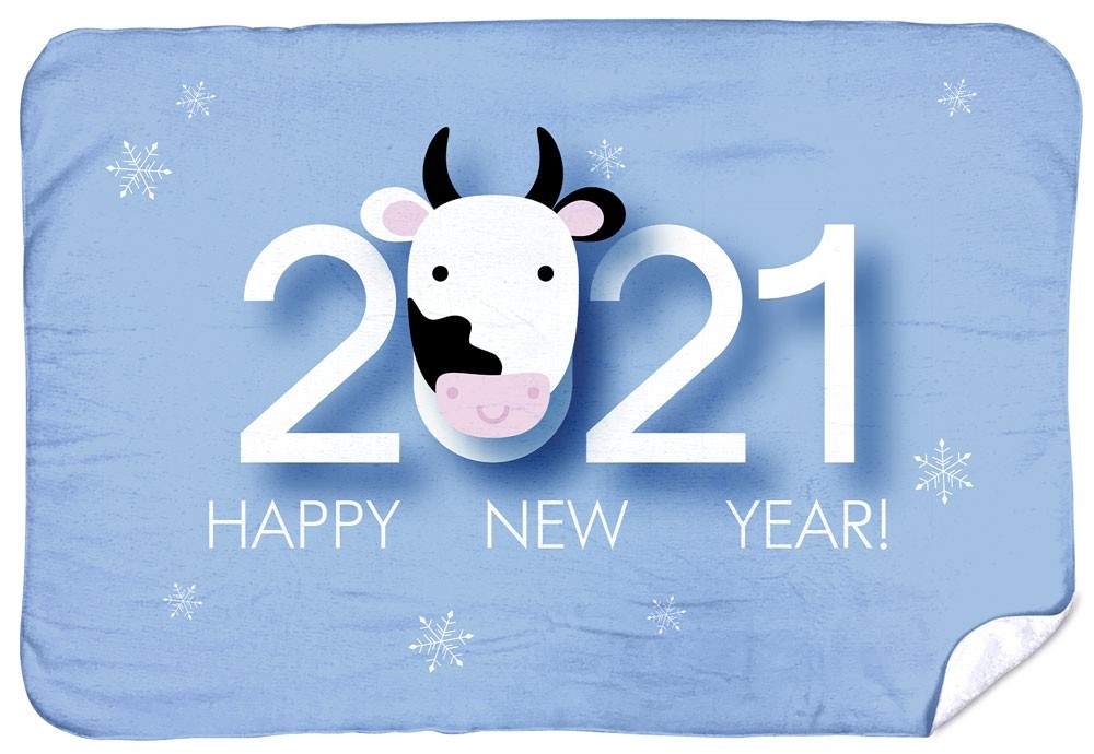 

Плед детский подарочный новогодний Amatini Happy New Year 2021