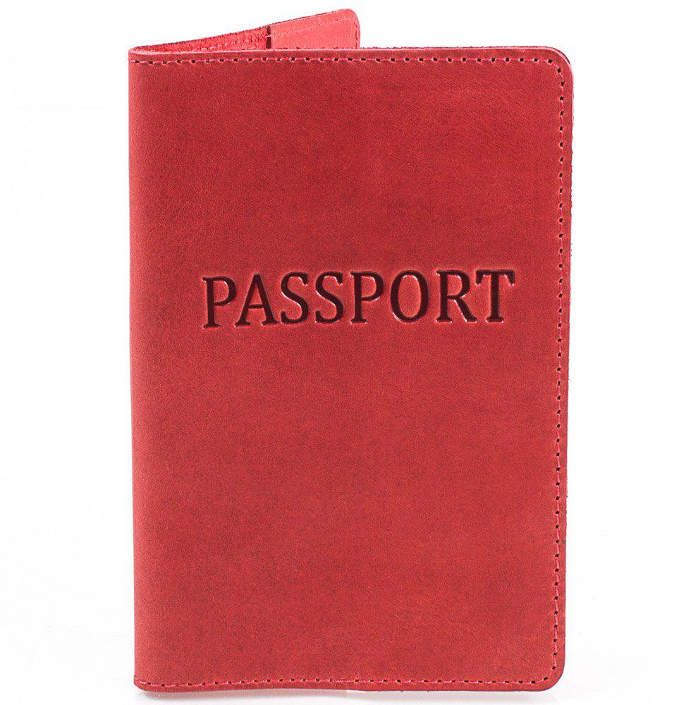 

Женская кожаная обложка для паспорта DNK Leather 9,5х13,5х0,7 см (acs0011801) Красный