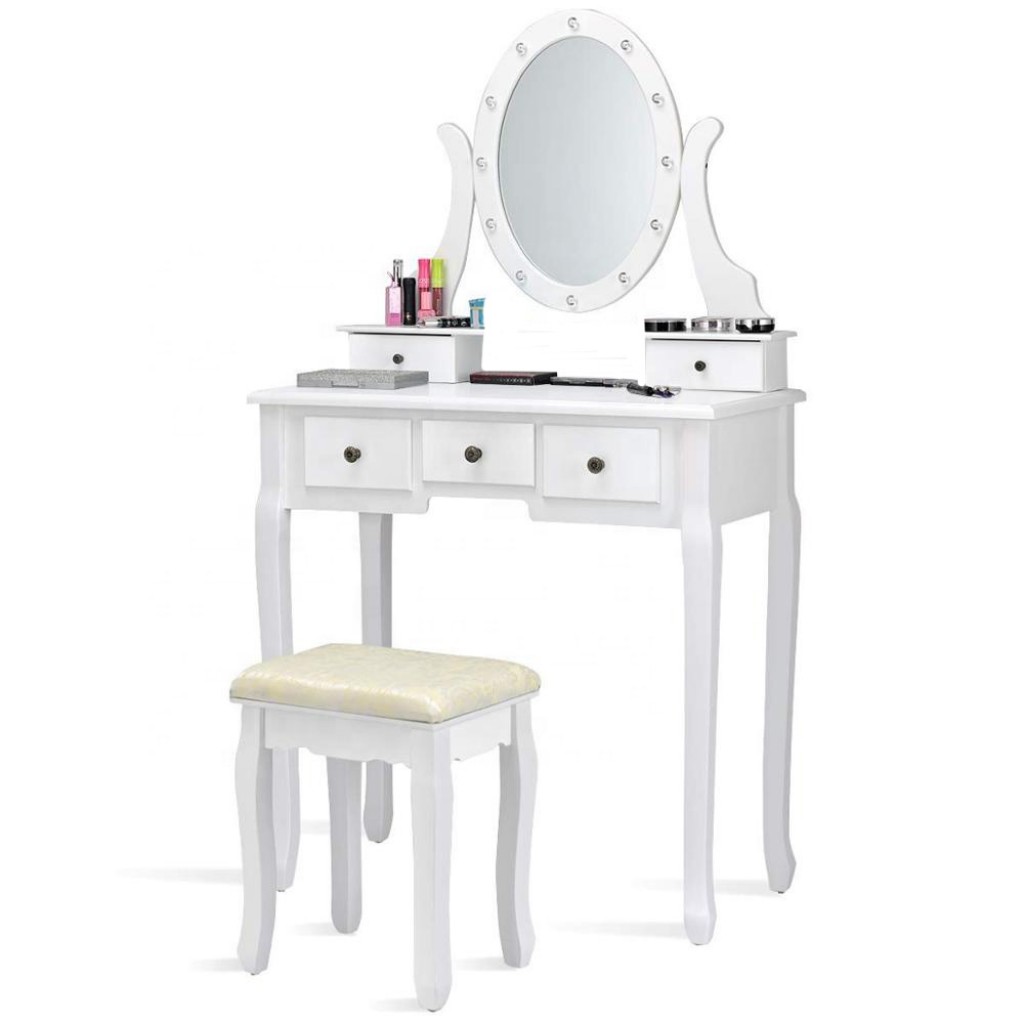 

Косметический столик Bonro 142х80х41 см Белый