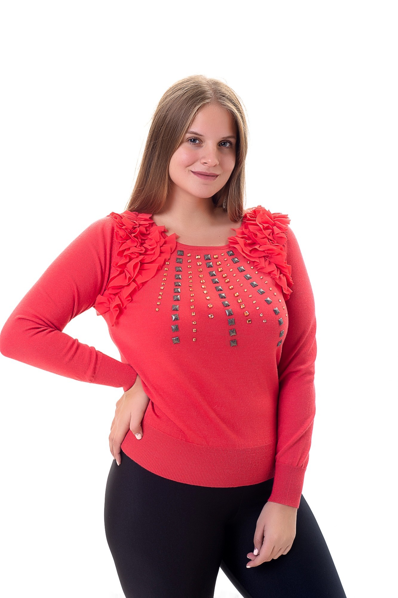 

джемпер женский 44/46 коралловый камни
