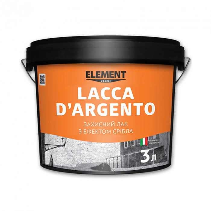 

Лак Element Decor LACCA D'ARGENTO Silver (3 л)