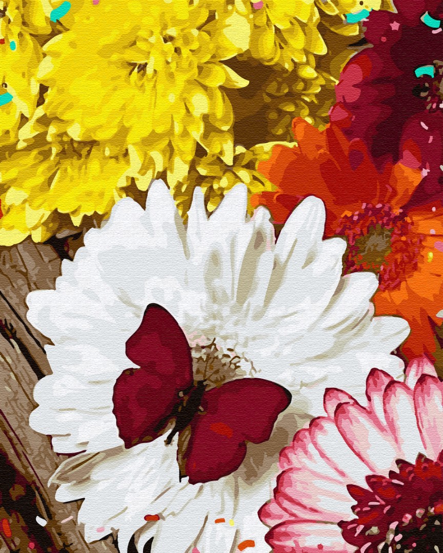 

Картина с номерами "Бабочка на герберах" Brushme 40х50 см (tvo0001566)