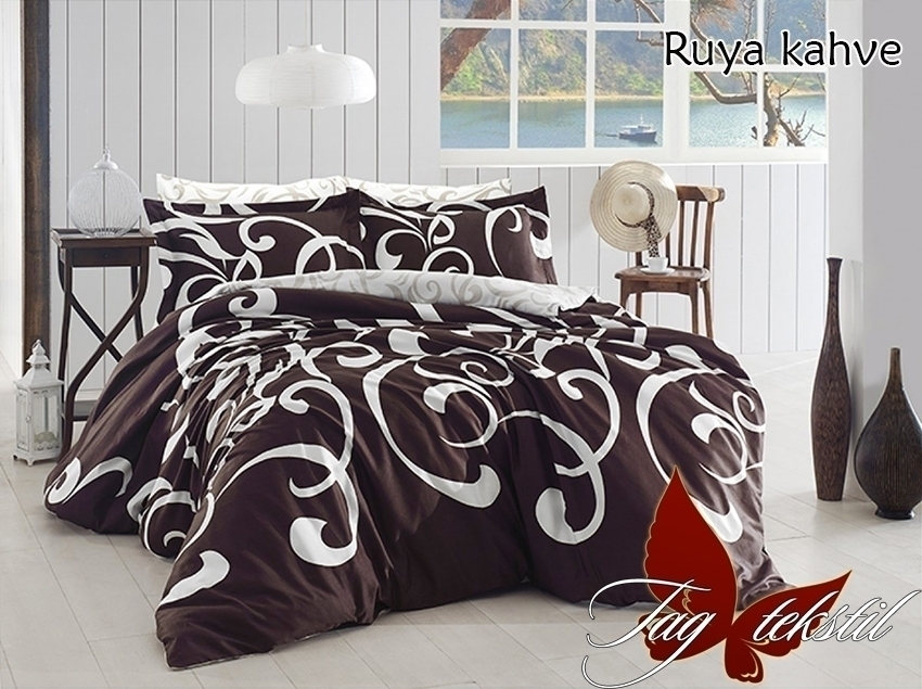 

Комплект постельного белья Ruya kahve TAG tekstil 2-спальный