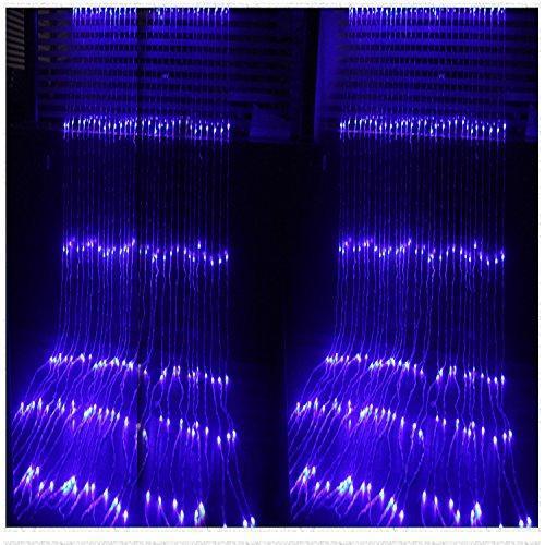 

Уличная светодиодная гирлянда водопад 3х3 м 680 led, штора, занавес, синий (28100)