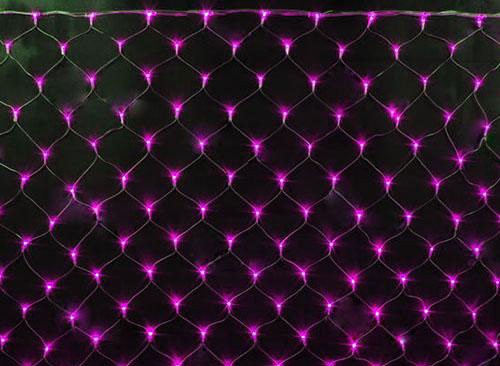 

Гирлянда Сетка светодиодная — 120-LED, 1,5х1,5м цвет розовый (21533)