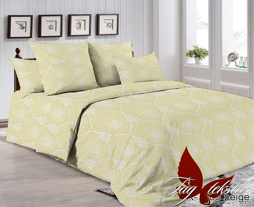 

Комплект постельного белья R7005 beige TAG tekstil 2-спальный Бежевый